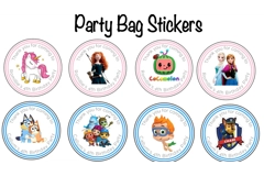 Fruit Shoot - Party Bag - Party Popper Sticky Labels