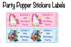 Fruit Shoot - Party Bag - Party Popper Sticky Labels