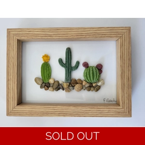Cactus picture in Oak frame Cactus picture in Oak frame
