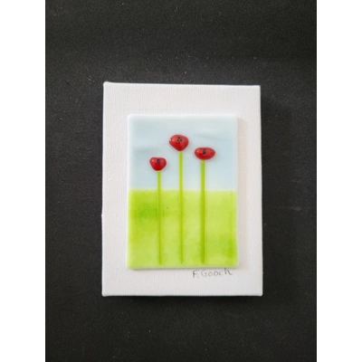 GBF2 Small Canvas Poppy picture with easel