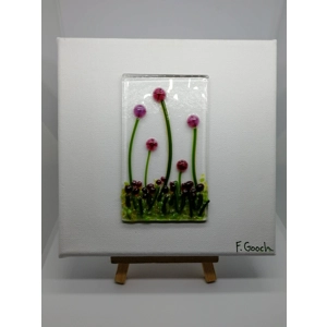 Pink Glass flower unframed canvas Pink Glass flower unframed canvas