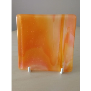 Orange streaky trinket dish