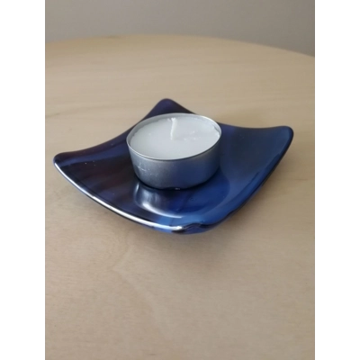 Dark purple streaky small trinket dish