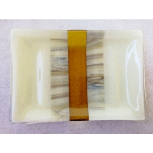 Cream and amber soap dish Cream and amber soap dish