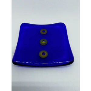 Blue & yellow circle trinket dish Blue & yellow circle trinket dish