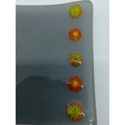 Grey and Orange trinket bowl