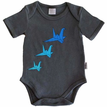 Organic Onesie Blue Crane