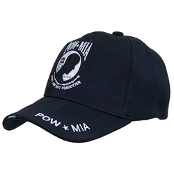 POW-MIA Black Baseball Cap