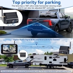 Magnetic Backup Camera Wireless Solar: Energy Saving Rechargeable Trailer Hitch Camera Easy Install