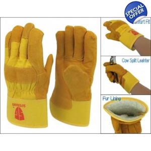 2 Pair Work Gloves Pile..