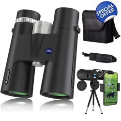 Tepech Light Vision Binoculars With Smartphone Adaptor