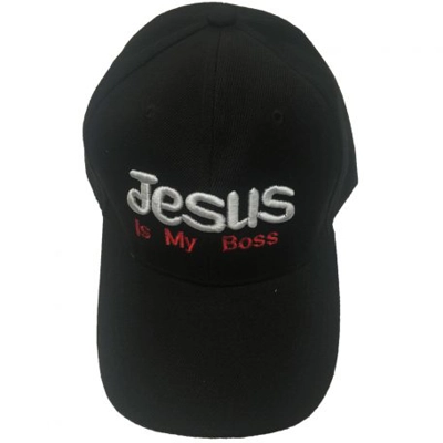 Jesus Is My Boss Black Baseball Cap