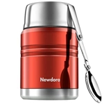 Newdora Insulated Food Jar With Folding Stainless Steel Spoon