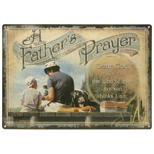 Fathers Prayer Metal Sign