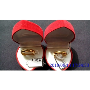 Juego de alianzas clásicas de compromiso de Golfi 18K