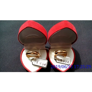 Alianzas de Acero chapado en oro 18K