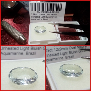 Aguamarina Clara Oval Brasil 3.29 Cts