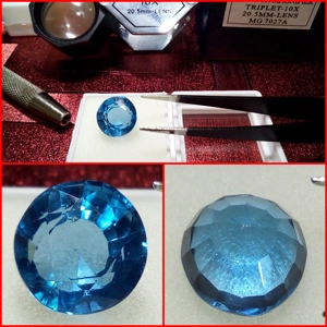 AGUAMARINA CREADA TALLA REDONDA 7.60 CTS