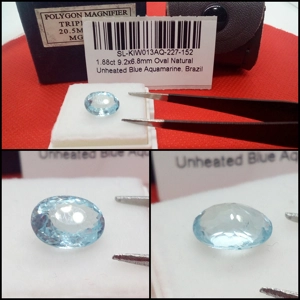 Aguamarina natural Oval Brasil 1.88 Cts
