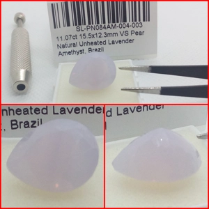 Amatista Lavanda VS de Brasil talla Pera 11.07 Cts