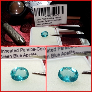 Apatita Oval Paraiba 1.09 Cts
