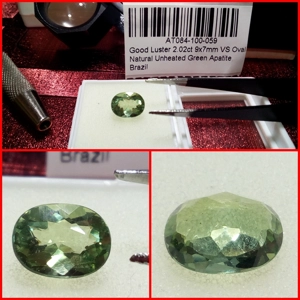 Apatita Oval VS Verde de Brasil 2.02 Cts.