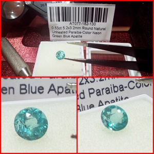 Apatita talla Redonda Paraiba 0.53 Cts