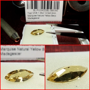 Berilo Amarillo Marquesa VVS Madagascar 1.35 Cts