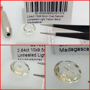 Berilo Amarillo Claro de Madagascar Oval 2.64 cts