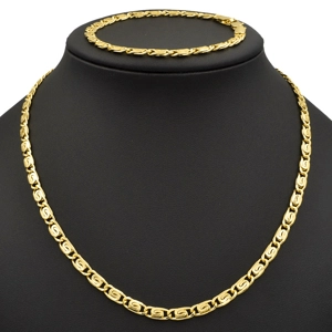 Conjunto Caracol 4MM X 60CM Gold Filled 18k