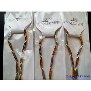 CADENA BICOLOR DISTINTIVA MUJER 3MM