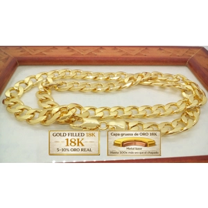 CADENA CUBANA  GF. 18K 9MM  X  60CM