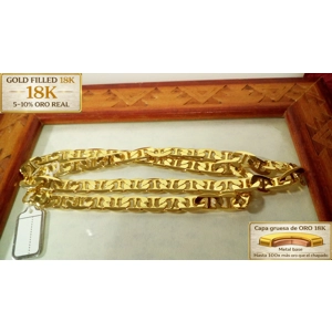 CADENA 8MM X 55CM CURB CUBANA PARA HOMBRE GF. 18K