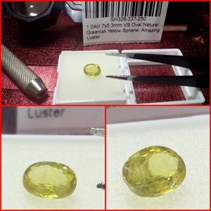 Esfena Amarillo-Verdoso VS Oval 1.04 Cts