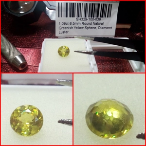 Esfena Natural Redonda 6.5mm 1.09 Cts