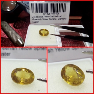 Esfena talla Oval Amarilla 2.02 Cts.