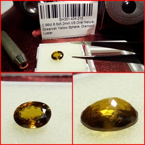 Esfena Oval VS verdosa 0.96 cts