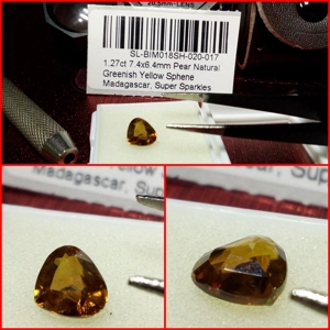 Esfena talla Pera Madagascar 1.27 cts