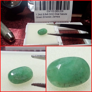 Esmeralda talla Oval Zambia 1.34 Cts