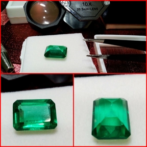 ESMERALDA RECTANGULAR CREADA COLOMBIANA 5.5 Cts