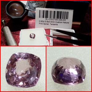 Espinela rosa de Tanzania 0.92 Cts