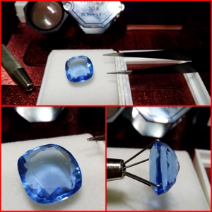 ESPINELA AZUL CREADA DE BIRMANIA TALLA COJÍN 8.30 CTS