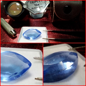 ESPINELA AZUL CREADA DE BIRMANIA TALLA MARQUESA 9.90 CTS