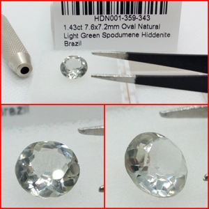 Espodumena Hidenita Brasil Oval 1.43 Cts.