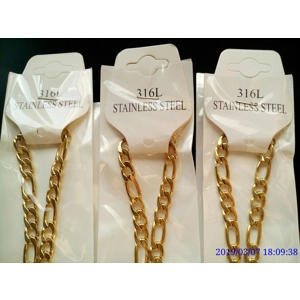 CADENA FIGARO DORADA 6MM