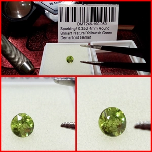 Granate Demantoide redondo 0.35 Cts
