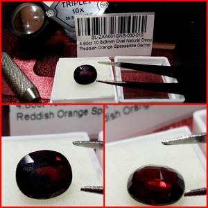 Granate Espesartina talla Oval 4.60 Cts
