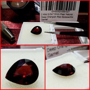 Granate Espesartina talla Pera 2.49 Cts