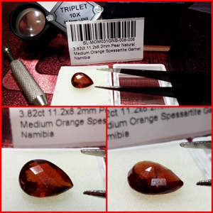 Granate Espesartina talla Pera 3.82 Cts