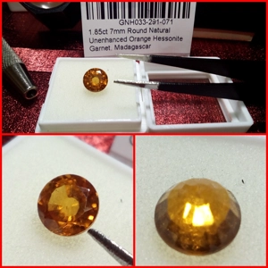 Granate Hessonita Talla redonda 1.85 Cts